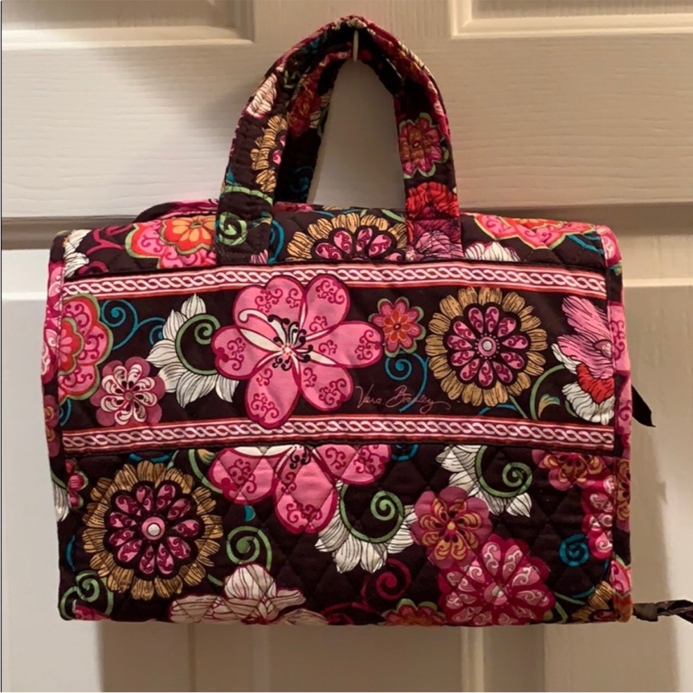 Vera Bradley “Mod Floral Pink” Quilted Travel Cosmetic Bag